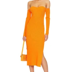 MILLY ROBE MI-LONGUE KNIT BUSTIER Mango