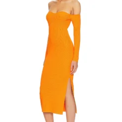 MILLY ROBE MI-LONGUE KNIT BUSTIER Mango 8 MILLY ROBE MI-LONGUE KNIT BUSTIER Mango -Promos Charmenta Boutique MILL WD1040 V3