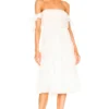 ROBE MI-LONGUE MICAELA White -Promos Charmenta Boutique MISA WD524 V1