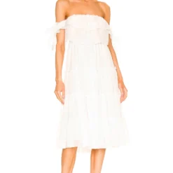 ROBE MI-LONGUE MICAELA White