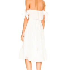 ROBE MI-LONGUE MICAELA White -Promos Charmenta Boutique MISA WD524 V3