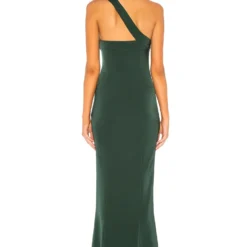ROBE DE SOIRÉE ASYMÉTRIQUE EVAN Emerald -Promos Charmenta Boutique NBDR WD1279 V3