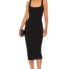 ROBE MI-LONGUE SANDRA Black 2 ROBE MI-LONGUE SANDRA Black -Promos Charmenta Boutique NBDR WD2683 V1