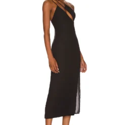 ROBE MI-LONGUE YOSHI Black -Promos Charmenta Boutique NBDR WD2711 V2