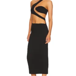 ROBE MI-LONGUE NOEMI Black -Promos Charmenta Boutique NBDR WD2725 V3