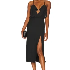 ROBE MI-LONGUE MERCEDES Black