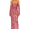 ROBE MI-LONGUE ALAYAH Hot Pink