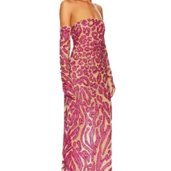 ROBE MI-LONGUE ALAYAH Hot Pink -Promos Charmenta Boutique NBDR WD2787 V2