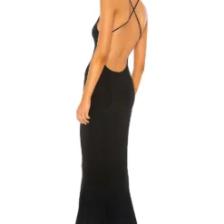 Norma Kamali ROBE DE SOIRÉE MERMAID Black -Promos Charmenta Boutique NKAM WD202 V3