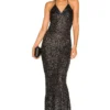 Norma Kamali ROBE DE SOIRÉE SPARKLE Black