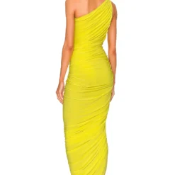 Norma Kamali ROBE DE SOIRÉE DIANA Starfruit 7 Norma Kamali ROBE DE SOIRÉE DIANA Starfruit -Promos Charmenta Boutique NKAM WD360 V3