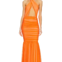 Norma Kamali ROBE DE SOIRÉE Neon Orange