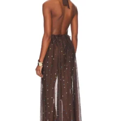 OSEREE ROBE GEM DEEP V Brown Multicolor -Promos Charmenta Boutique OSSE WD18 V3