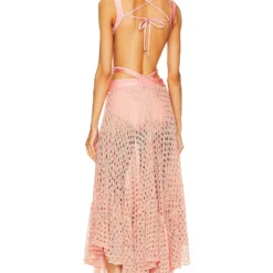 ROBE DE PLAGE MONSTERA Apricot -Promos Charmenta Boutique PBTO WD182 V3