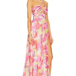 ROBE DE PLAGE HYDRANGEA Pink Multi -Promos Charmenta Boutique PBTO WD221 V2