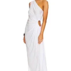 ROBE UNE ÉPAULE DÉNUDÉE White -Promos Charmenta Boutique PITR WD100 V3