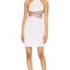 ROBE CROSSOVER HALTER White