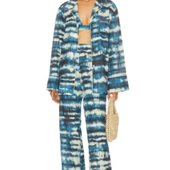 ROBE VALENTINA Blue Tye Dye Multi -Promos Charmenta Boutique RONR WS379 V5