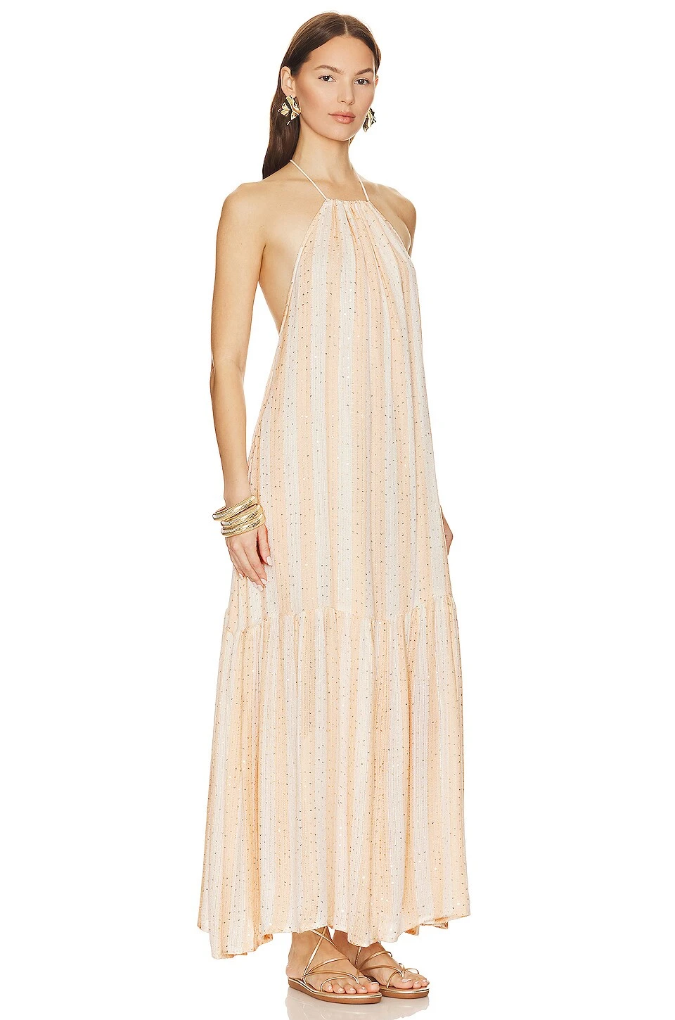 ROBE ZAHARA Saint Barth Stripes Off White Beige 4 ROBE ZAHARA Saint Barth Stripes Off White Beige â Image 2