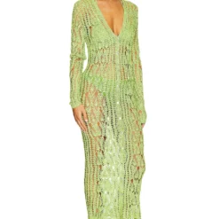ROBE GILET CROCHET ALLISON Lime -Promos Charmenta Boutique SERR WK40 V3