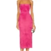 ROBE TUBE EN DAIM Hot Pink 1 ROBE TUBE EN DAIM Hot Pink -Promos Charmenta Boutique SPRR WD20 V1