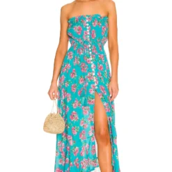 ROBE RYDEN Hibiscus Bouquet Teal -Promos Charmenta Boutique TIAR WD376 V1 1