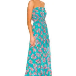 ROBE RYDEN Hibiscus Bouquet Teal -Promos Charmenta Boutique TIAR WD376 V2