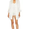 Silk Serena Lace Robe White -Promos Charmenta Boutique TODR WI3 V1