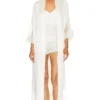 Silk Kiana Lace Robe White -Promos Charmenta Boutique TODR WI4 V1