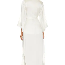 Silk Kiana Lace Robe White -Promos Charmenta Boutique TODR WI4 V4