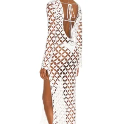 ROBE MI-LONGUE ARELLA White -Promos Charmenta Boutique TULA WD1207 V3